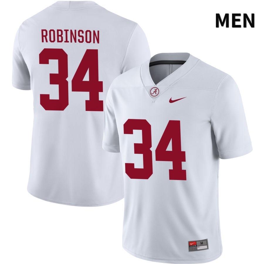 Alabama Crimson Tide Men's Quandarrius Robinson #34 NIL White 2022 NCAA Authentic Stitched College Football Jersey QC16I83RY